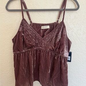 Lucky Brand Women's Velvet Camisole - Mauve